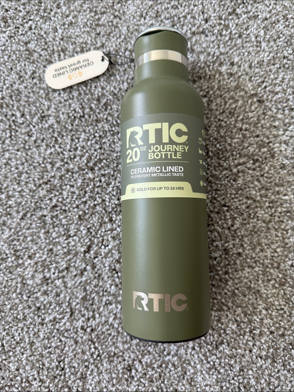NWT RTIC Outdoors 20 fl oz Journey Stainless Steel Water Bottle - Olive